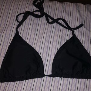 Black triangle bikini top